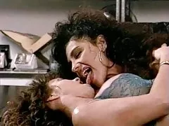 Trío apasionado oficina a partir de un juego de lesbianas